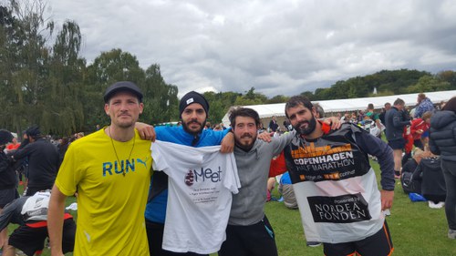 I "MEETers" Renaud Vatrinet, Eligio Iannetti, Mikael Pezet e Michele Giunta alla Copenhagen Half Marathon (Copenhagen, 18 settembre 2016) 